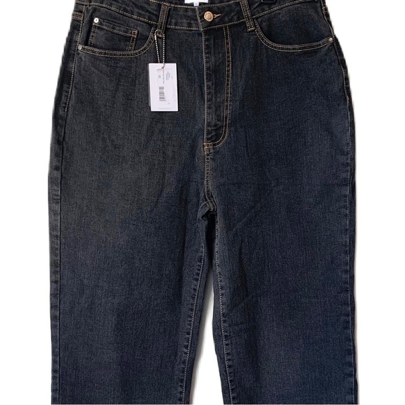 𝅺WE WORE WHAT Black Gray High Rise Dad Jeans Size 32 NEW - Picture 3 of 9